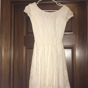 B Darlin White lace skater dress